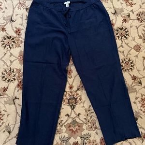 Linen Navy Pants (drawstring)